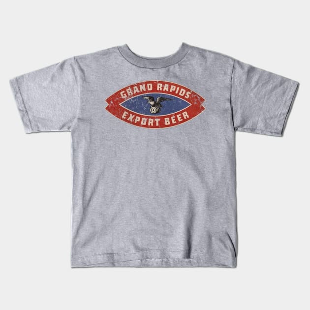 Grand Rapids Brewing Co Kids T-Shirt by MindsparkCreative